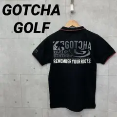 GOTCHA GOLF ガッチャゴルフ ポロシャツ バックプリント M 黒