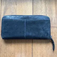 moustache 黒 スエード 長財布