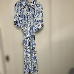 H&M 花柄 シャツワンピース US L