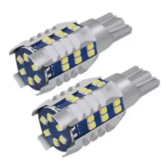 2個 ホワイト T10/T16 LEDバルブ バックランプ 1500LM B