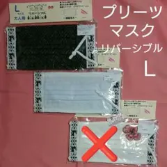 《ピナコさま》マスク プリーツマスク ハンドメイド Ｌ リバーシブル