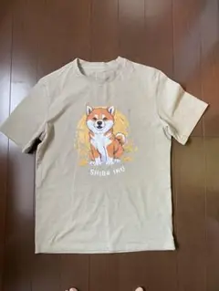 柴犬イラスト ベージュTシャツ