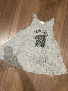 Ungrid LAME DEER フレアタンクトップ グレー
