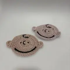 チャーリーブラウン　ハンドメイド　コースター2枚