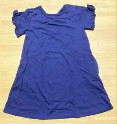 branshes ネイビー バックリボン半袖ワンピース