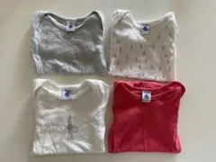 Petit bateauロンパース 12m/74cm 3枚セット+おまけ1枚
