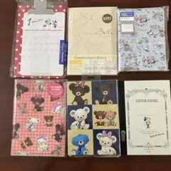 (8-126)ミッキー・ミニー 、白雪姫、ユニベアカレンダーとノートと付箋セット