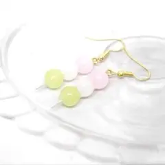 No.53 三色団子ピアス　ステンレススチール