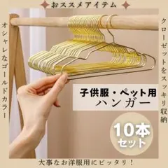 【新品】　ハンガー　ペットハンガー　犬用　猫用　子供服　Mサイズ　10本セット
