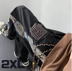 ワイドメンズパンツ　ストリート　秋冬　韓国　HIPHOP ダンス　2XL　熊