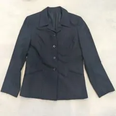 ページボーイ グレー ストライプ テーラードジャケット M 毛100%