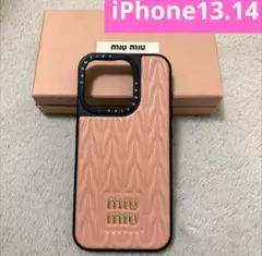 miumiu iPhoneケース　ピンク　iPhone13 iPhone14