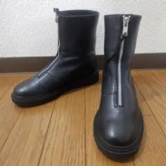 未使用級☆ CAMINANND ナノユニバース　フロントジップ ショートブーツ