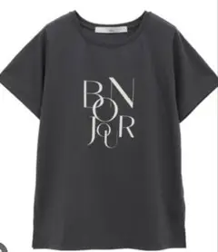 TIARA Ｔシャツ　トップス　グレー　黒　ティーシャツ