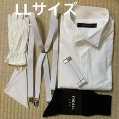 お値下げ！　新郎小物シャツセット！　シャツLLサイズ　ウエディング