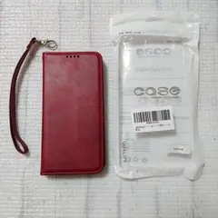 【未使用】携帯電話・スマートフォン用手帳型ケース◆AQUOS Sense4◆赤色