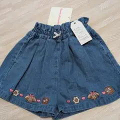 サンリオデニム素材刺繍ショートパンツ90サイズ新品未使用