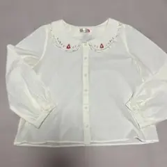 【CliceDe Paris】刺繍襟付きシャツ 長袖