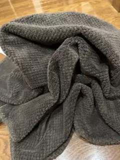 無印良品 MUJI サークルフリース ブランケット ブラウン ②
