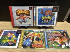 クラッシュバンディクー　シリーズ５タイトルセット　ps1 ソフト