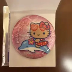 サンリオナイトパーティ グリッター缶バッジ　ハローキティ