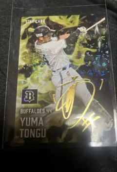 プロ野球チップス2025第二弾オリックス頓宮裕真　金箔サインカード
