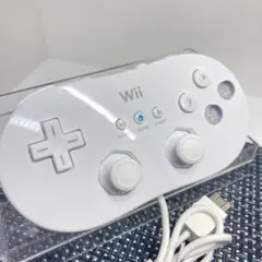 【フルメンテナンス】Wii WiiU クラシックコントローラー ホワイト白色 c
