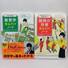 「大学4年間の経営学見るだけノート」「説明の技術見るだけノート」