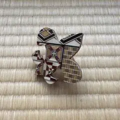 木製スカーフリング ナチュラル系 ウッド素材 留め具