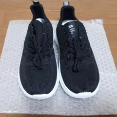 レディース歩きやすいスニーカー黒23.5