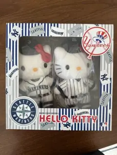 美品 ハローキティ マリナーズ ニューヨークヤンキース コスチューム ぬいぐるみ ニューヨークヤンキース×サンリオ ハローキティ ぬいぐるみ
