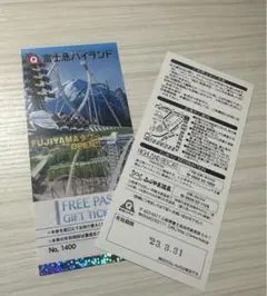 富士急ハイランド 枚数 2枚