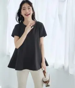 coca ペプラムブラウス　フレア　半袖