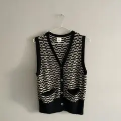 6(ROKU)TRIANGLE JACQUARD KNIT VEST ベスト