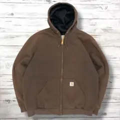 Carhartt カーハート パーカー ワッペンロゴ ブラウン M 1124