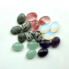 【24時間限定セール♥️】天然石 カボション まとめ売り ピアス リング 18個