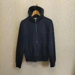 BEYES×LOOPWHEELER トビ吊り裏毛フードパーカー ネイビー