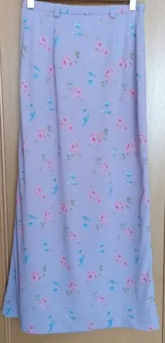 tamtaman 花柄 ロングスカート パープル 紫