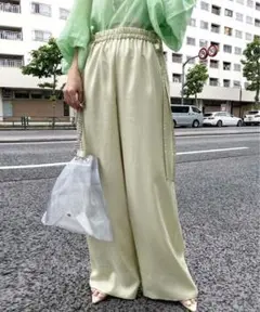 2021SS★AMERI★サテンルーズイージーパンツ★税込16,500円