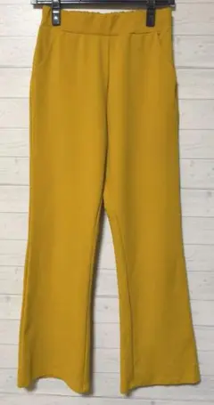 マスタード パンツ ゴムウエスト ノーブランド M