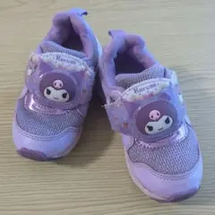 ムーンスター 16cm クロミちゃん 光る　紫色 シューズ　靴　キッズ