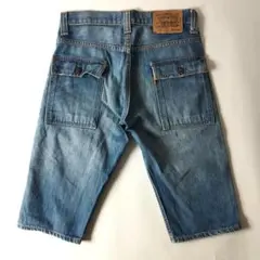 00'sリーバイス676ブッシュデニムハーフパンツオレンジタブW29フィリピン製
