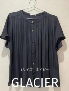 GLACIERプリーツブラウスLサイズ