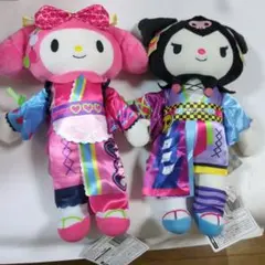 ピューロランドコラボレーション　ライブキャラBIGぬいぐるみ　マイメロ　クロミ