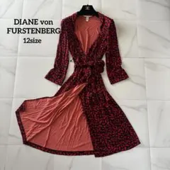 DIANE vonFURSTENBERG 12サイズ　キスマーク　リップ　ワンピ