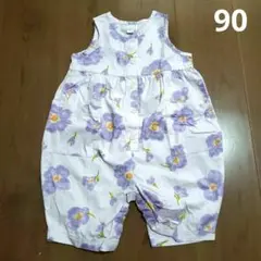 ランズエンド　花柄ロンパース 2Tサイズ 100%コットン　90cm