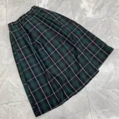 earth music&ecology チェック柄スカート フリーサイズ
