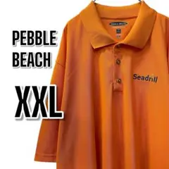 【739】PEBBLE BEACH XXL 大きめ　半袖USA古着 ポロシャツ