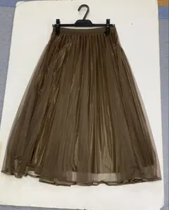 お値下　新品　FAYORI シフォン プリーツスカート