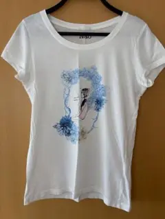 イラスト付きホワイトTシャツ 半袖